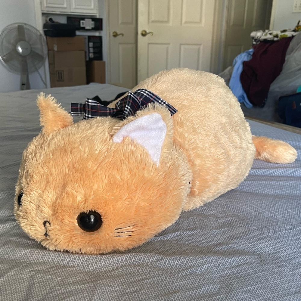 Large Cute Orange Cat Kitty Plush Plushie Stuffed Little Tokyo Like New W/O Tags